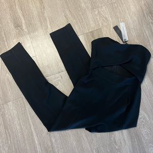 Black Halo Strapless Cutout Jumpsuit